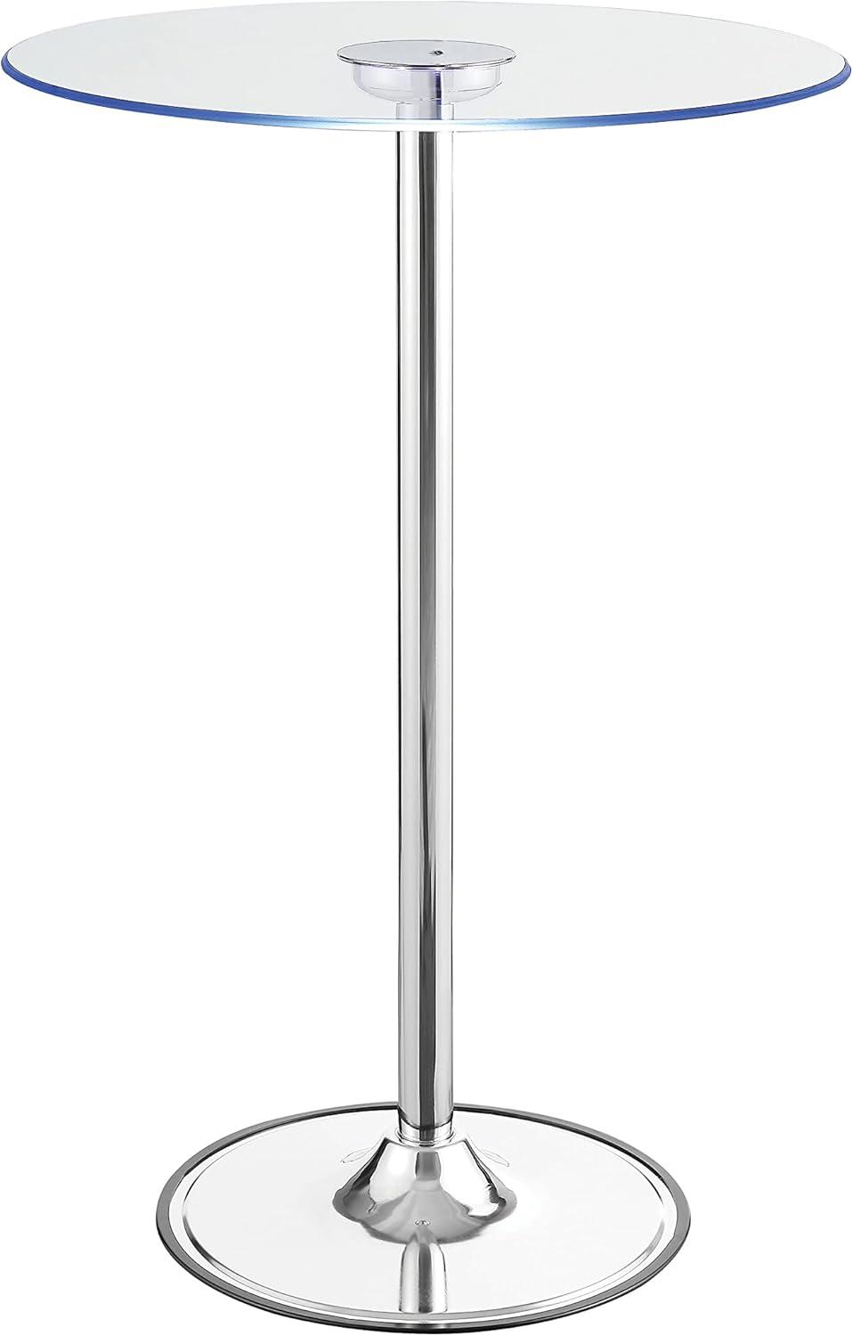 LED Bar Table Chrome and Clear