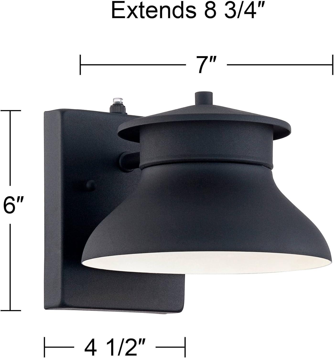 Black Industrial LED Outdoor Barn Light with Dusk to Dawn Sensor