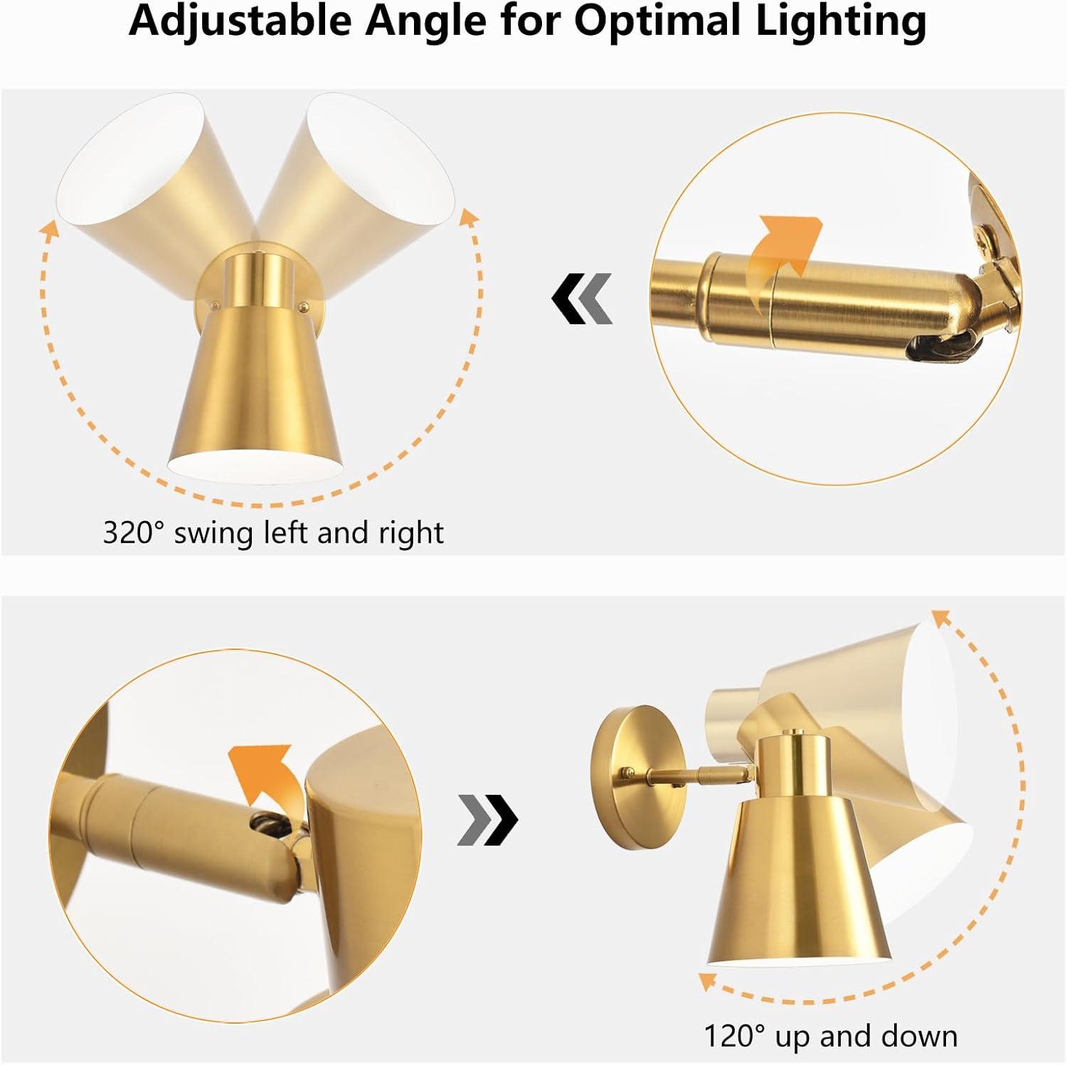 Battery Operated Wall Sconce Set of Two, Modern with Remote Control Dimmable Wall Lighting Indoor