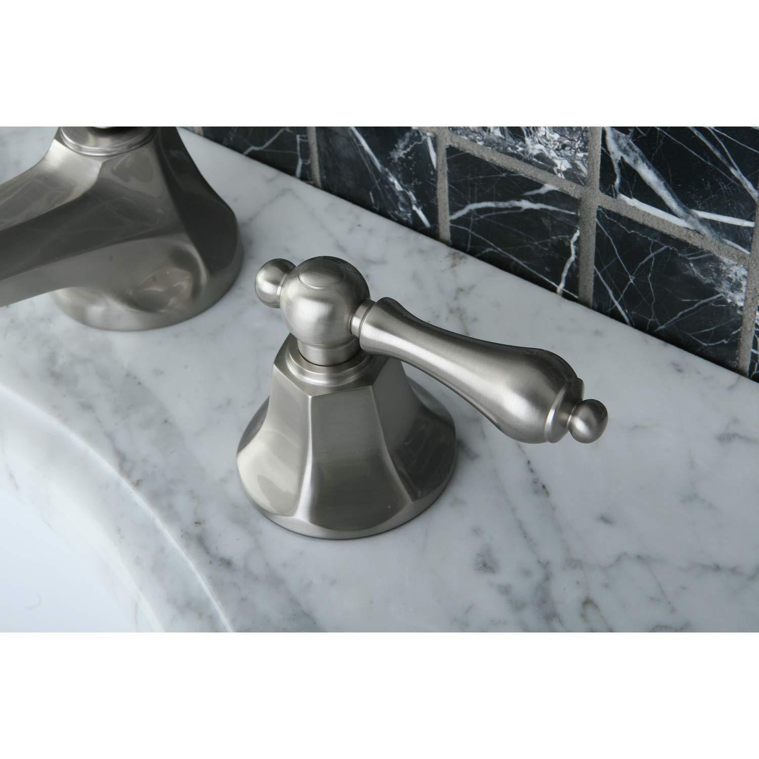 Kingston Brass KS4468AL 8 in. Widespread Bathroom Faucet, Brushed Nickel