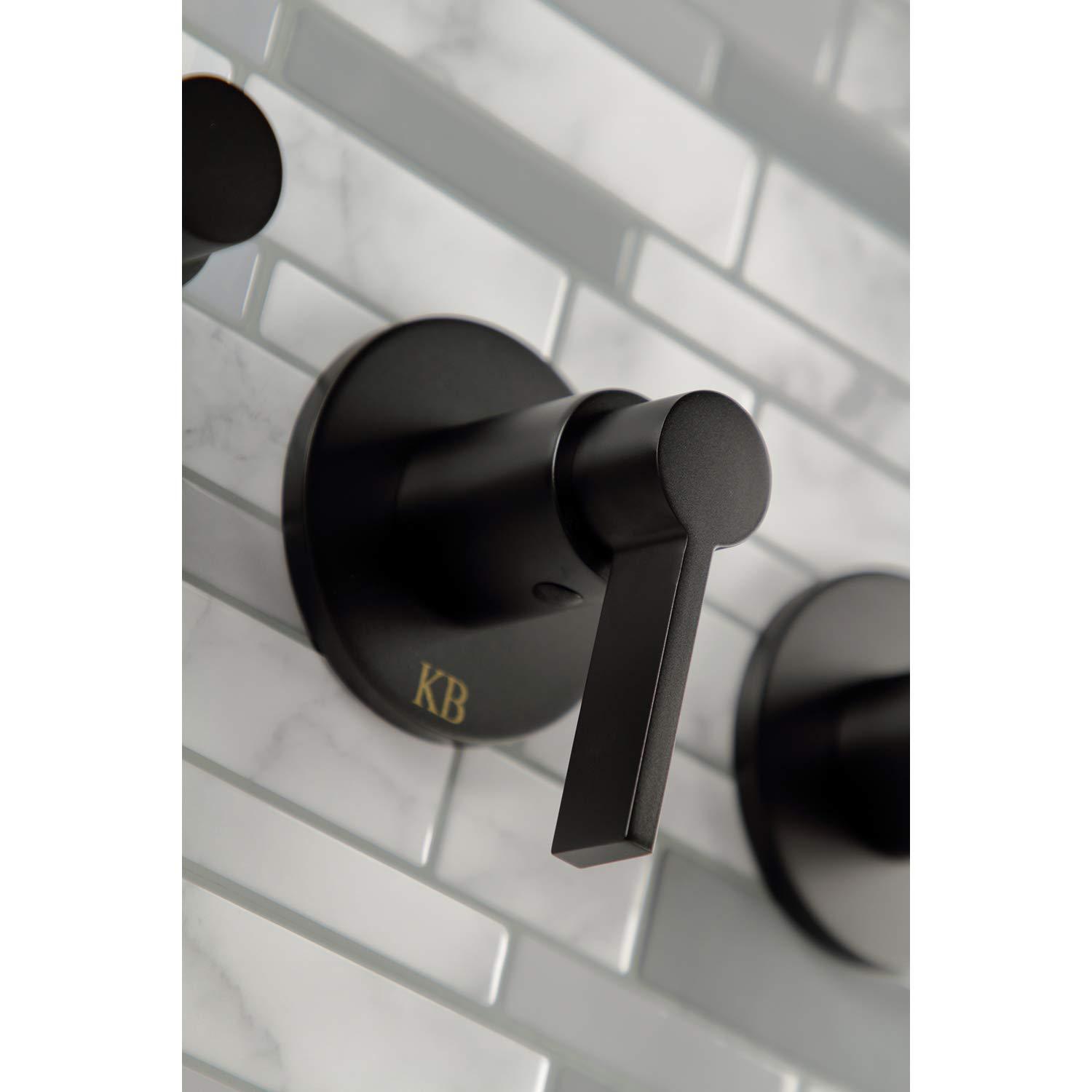 Kingston Brass NuvoFusion Triple-Handle Tub and Shower Faucet