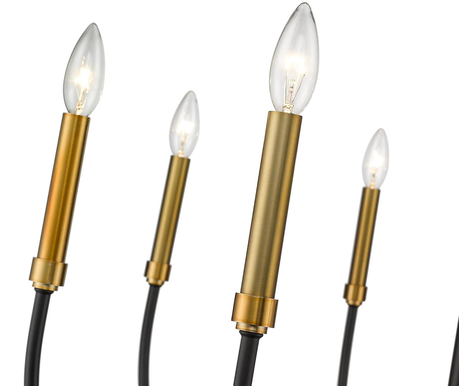 Z-Lite Haylie 8 - Light Chandelier in  Matte Black/Olde Brass