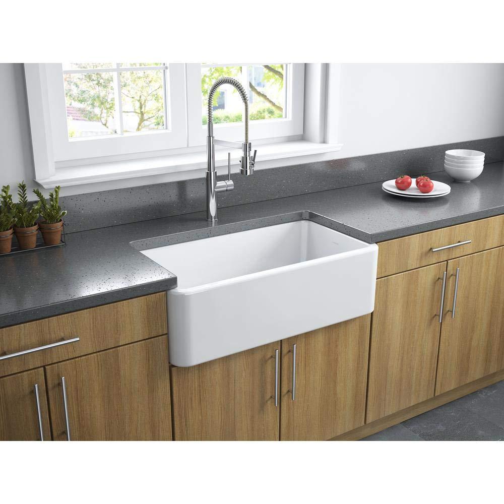 Latoscana LFS3318W 33 in. Fireclay Single Bowl Kitchen Sink