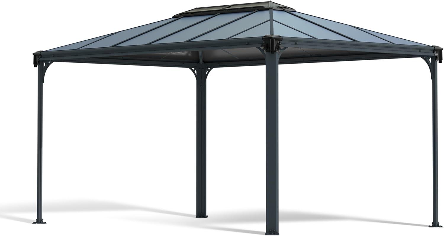 Palram - Canopia Martinique 4300 10' x 14' Polycarbonate/Aluminum Gazebo - Gray/Bronze
