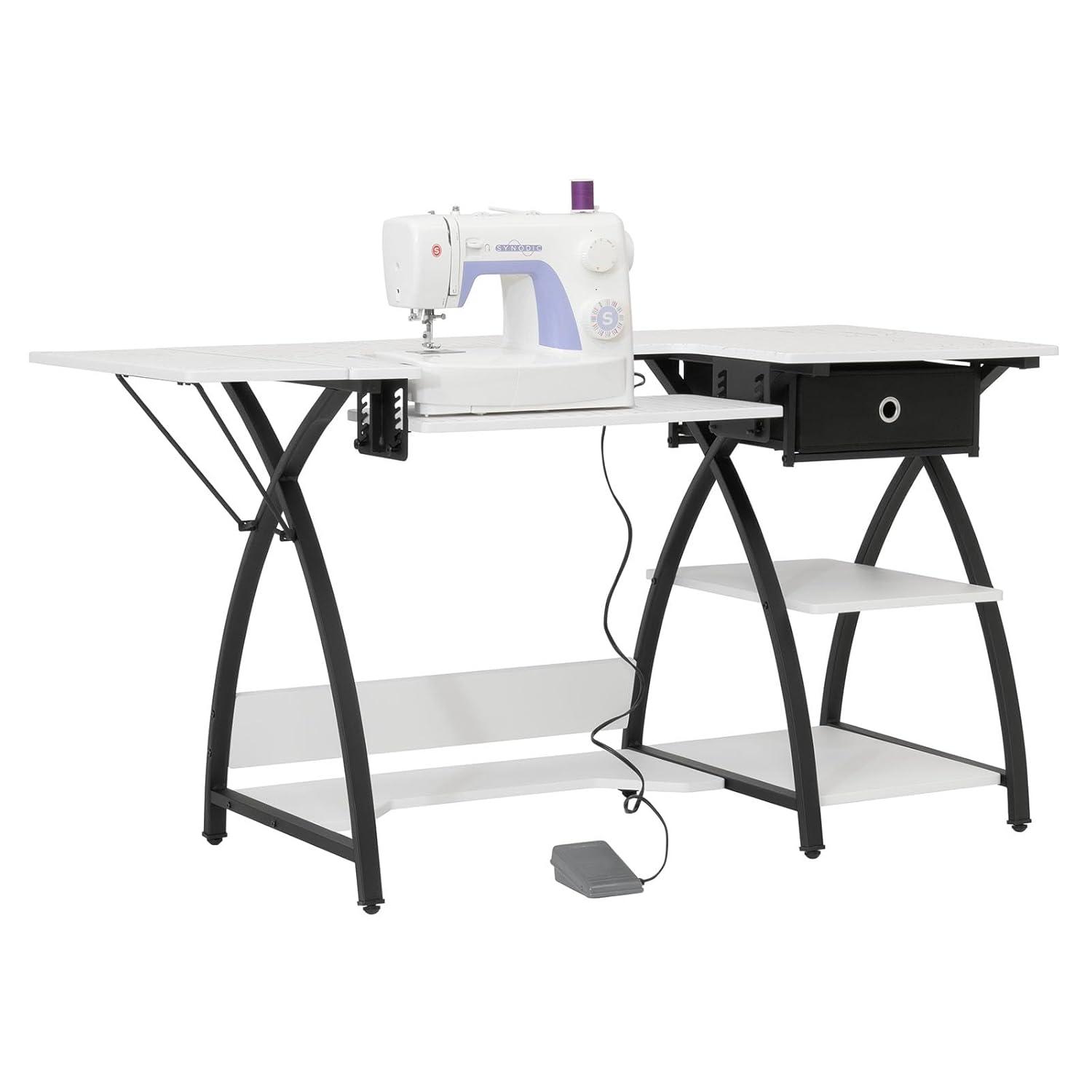 Sew Ready 47.25'' x 23.5'' Sewing Table with Sewing Machine Platform