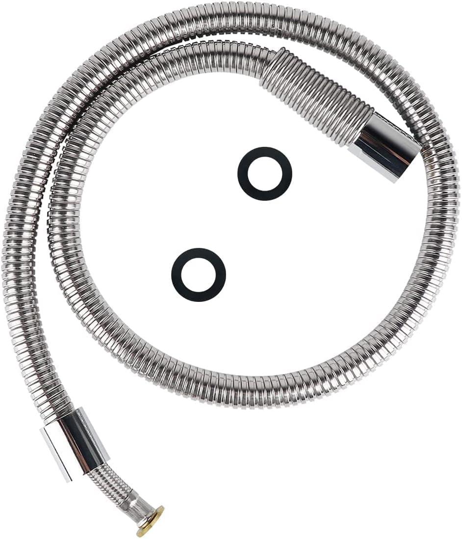 KWODE Pre-rinse Hose 38 Inch Flexible Stainless Replacement Hose for All Brand Commercial Kitchen Sink Faucet with 7/8”-20NPT Female Thread (96CM/38”)