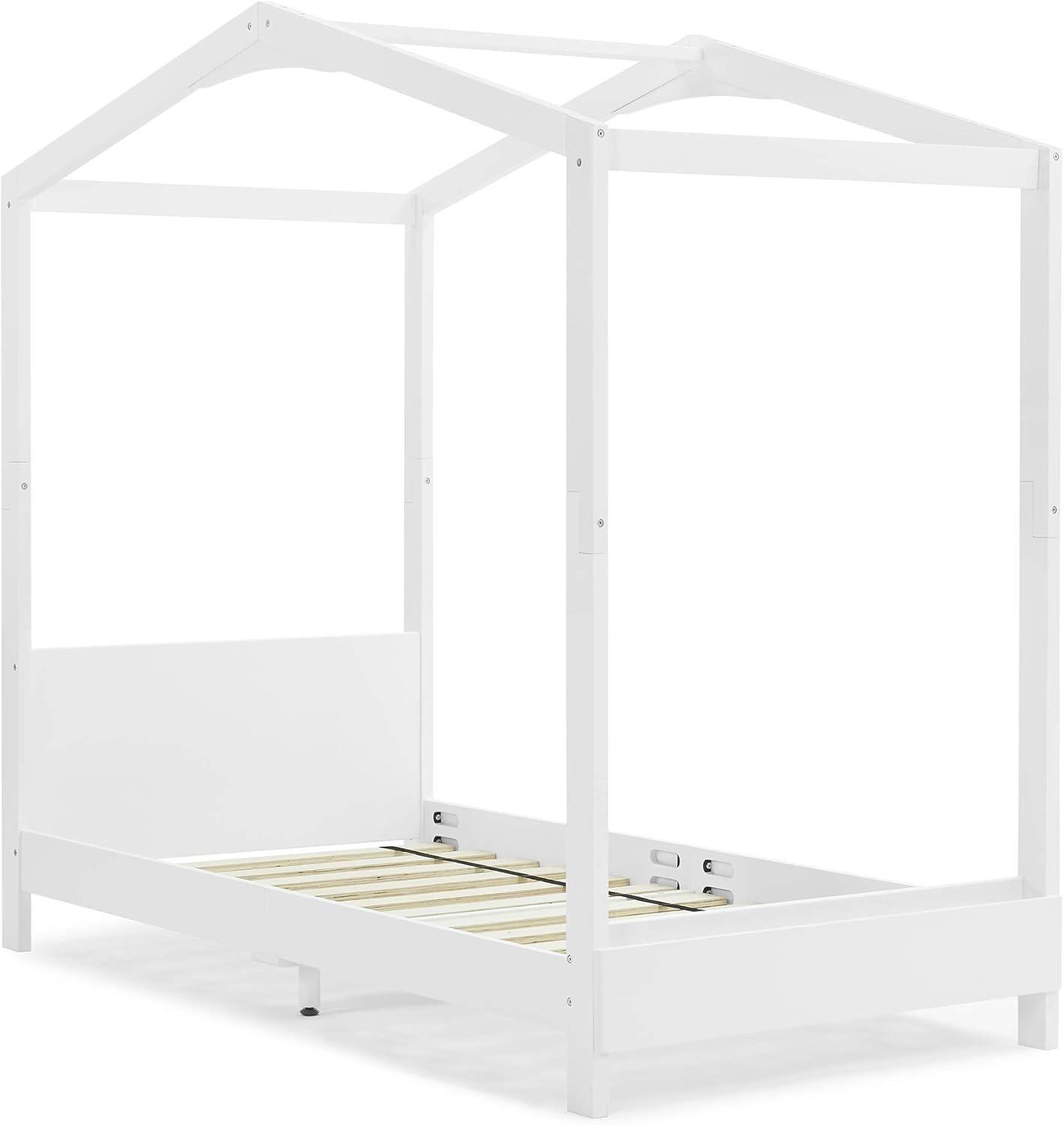 Twin Solid Wood Platform Standard Bed with Shelves by Delta Children