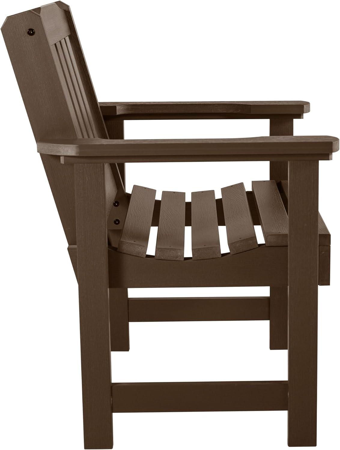 Lehigh Garden Patio Chair Weathered Acorn - highwood: Durable Outdoor Seating, Fade-Resistant