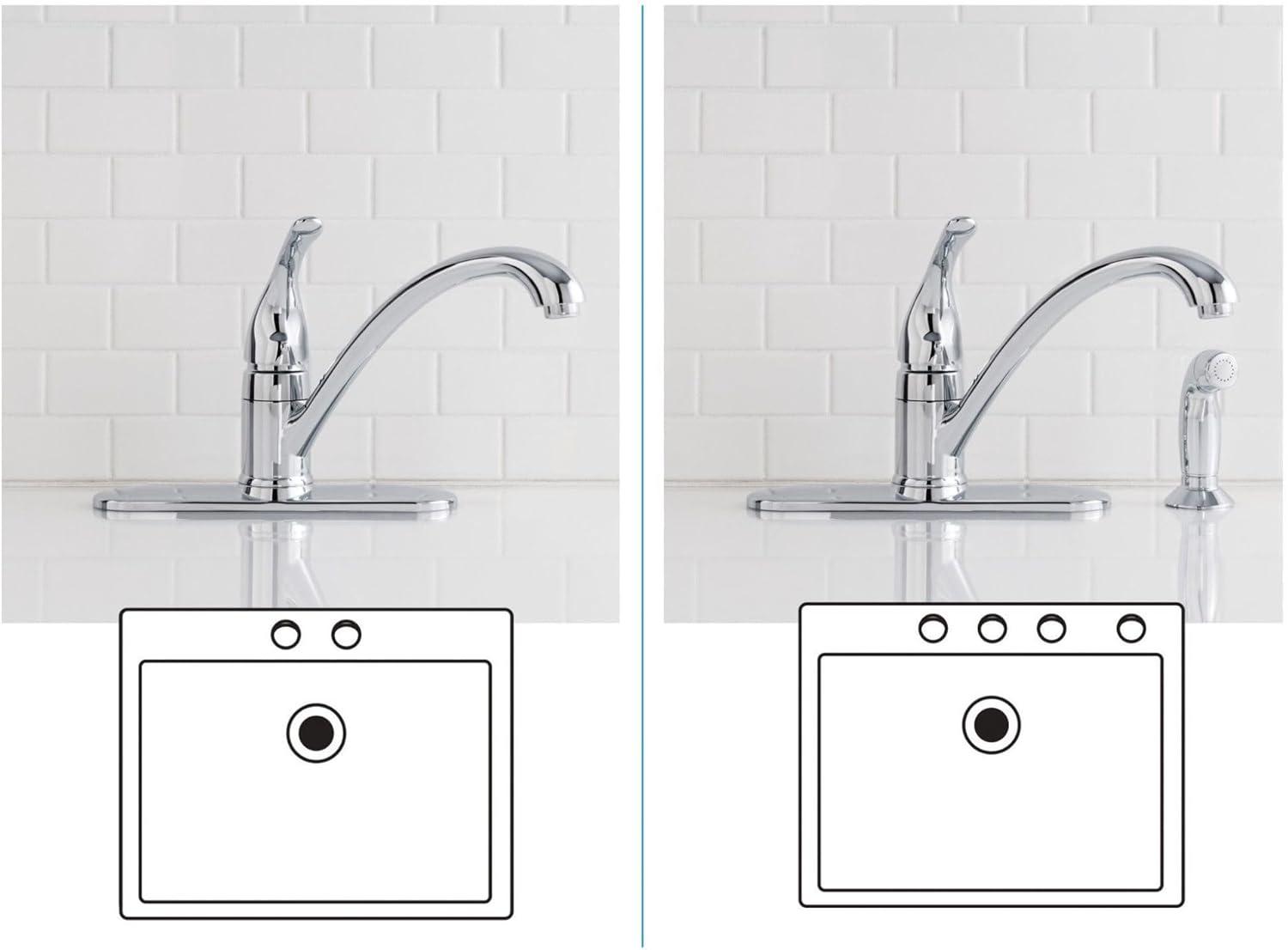 Moen Torrance One Handle Chrome Kitchen Faucet Side Sprayer Included