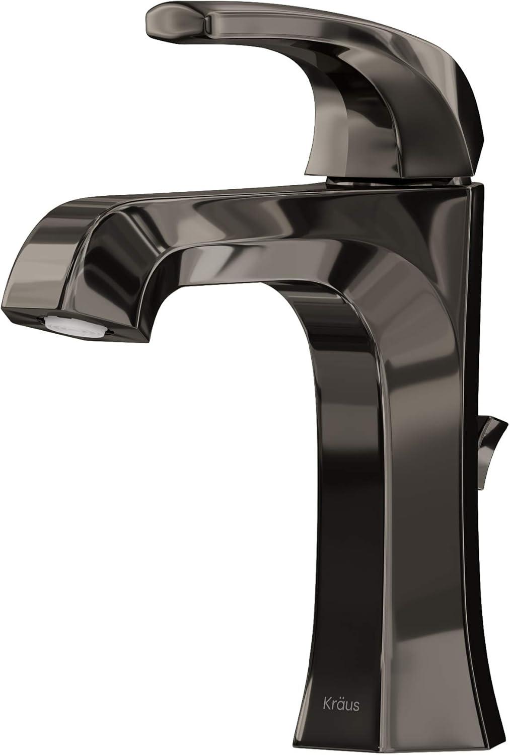 Esta™ Single Handle Bathroom Faucet with Lift Rod Drain in Gunmetal