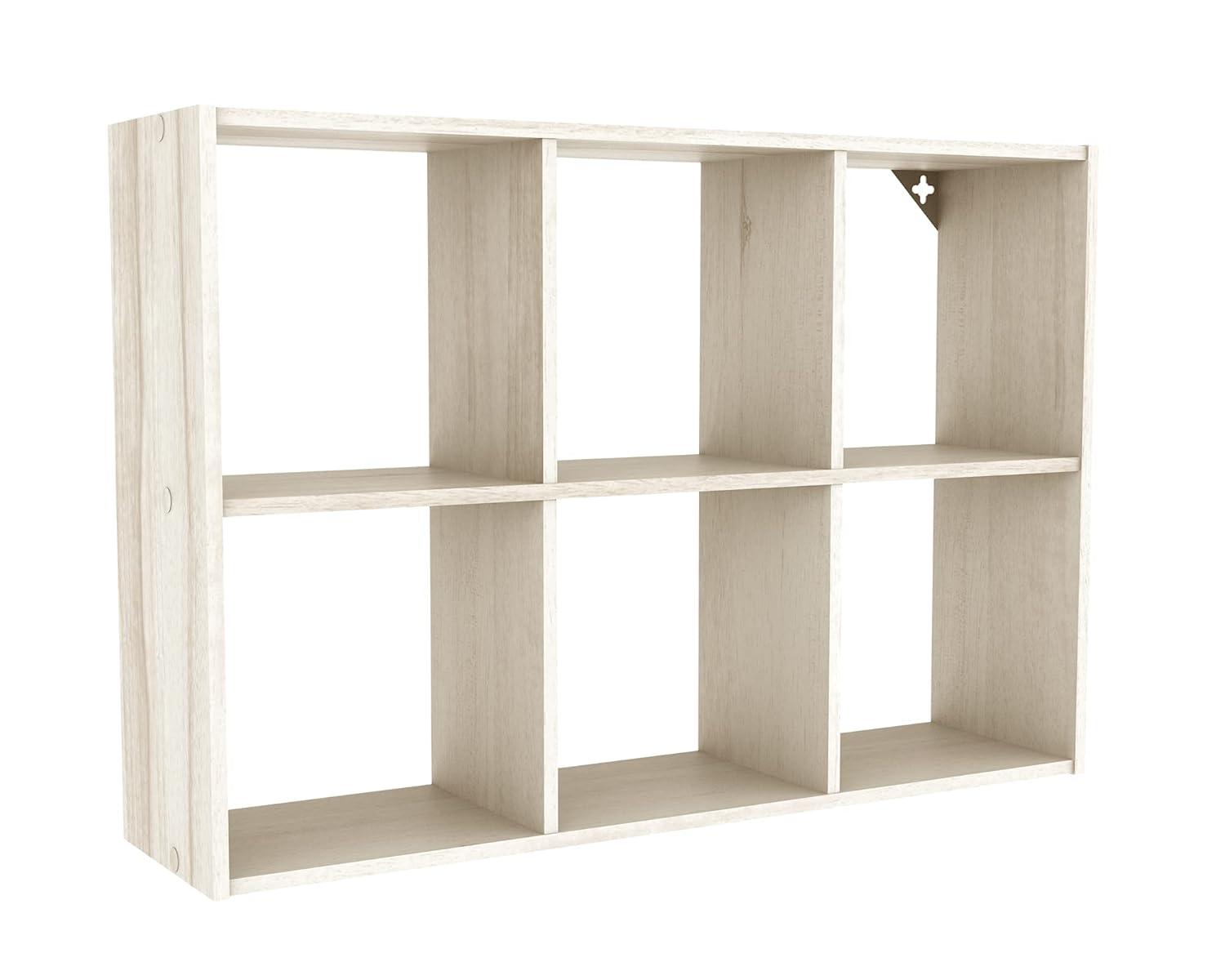 Mini 6-Cube Desktop or Wall Mounted Bookcase