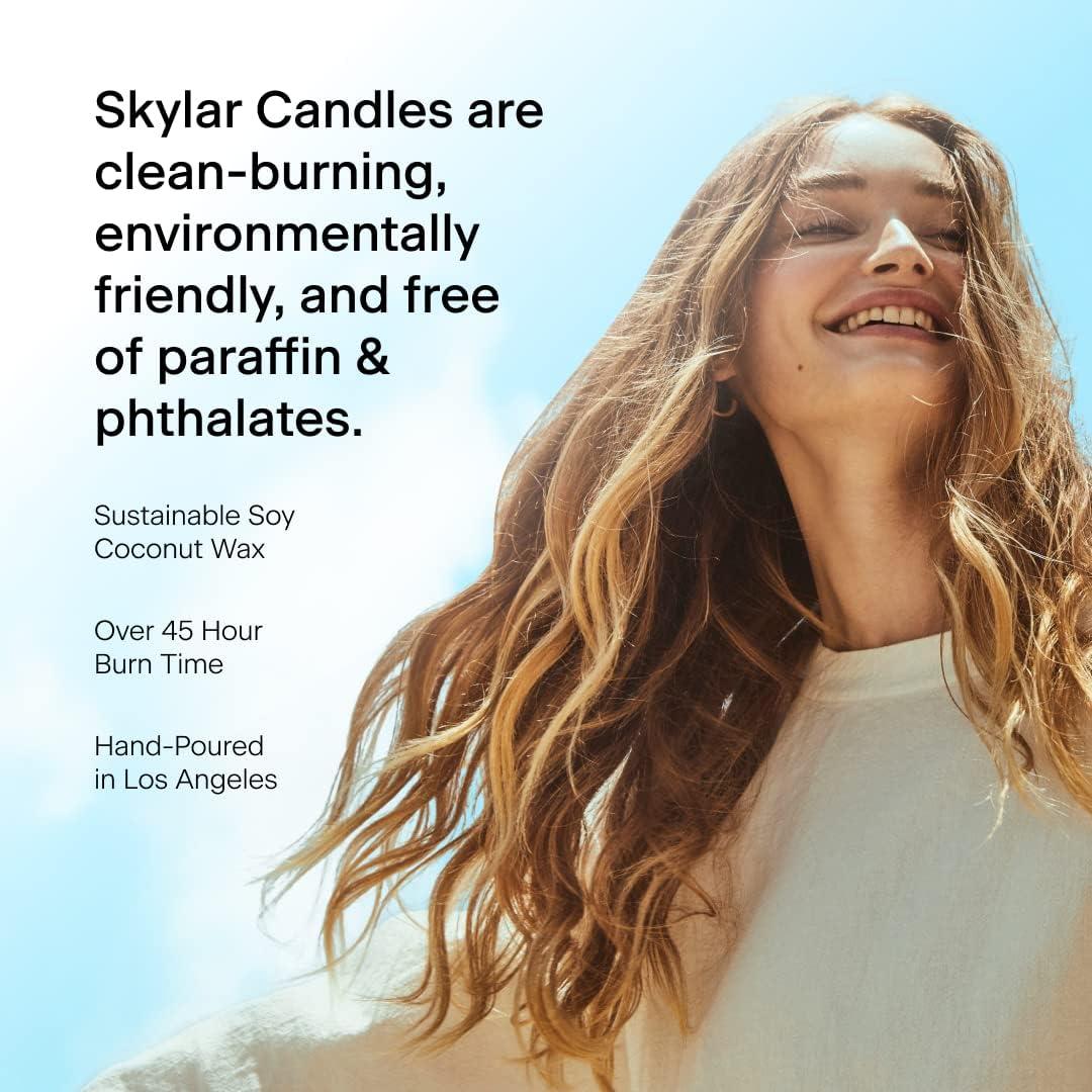 Skylar Coconut Cove Candle, Non-Toxic Clean-Burning Candles with Soy Coconut Wax, Fresh Soy Candles for Home, Scented Candles USA Made & Hand-Poured