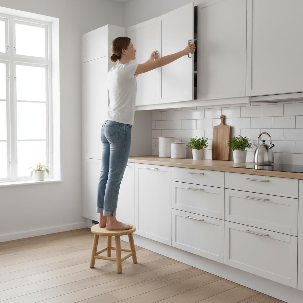 Natural Oak Handcrafted Solid Wood Kids Stool