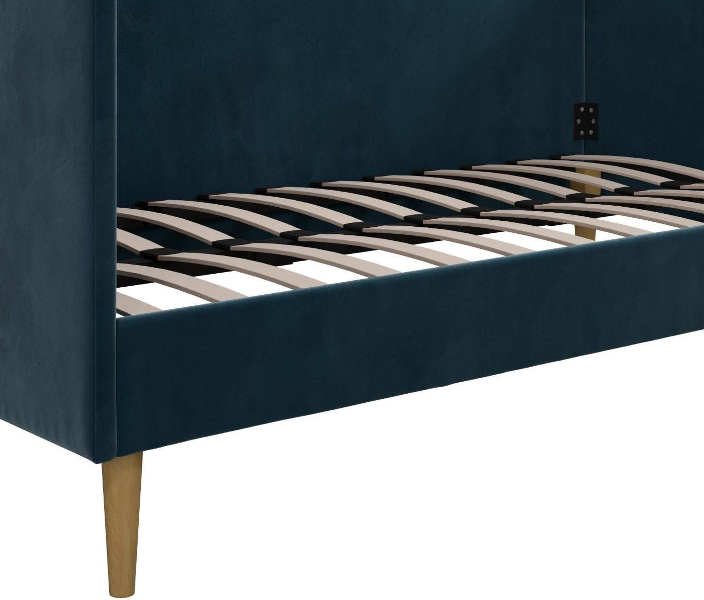 DHP Franklin Mid Century Upholstered Daybed, Twin Size, Blue Velvet