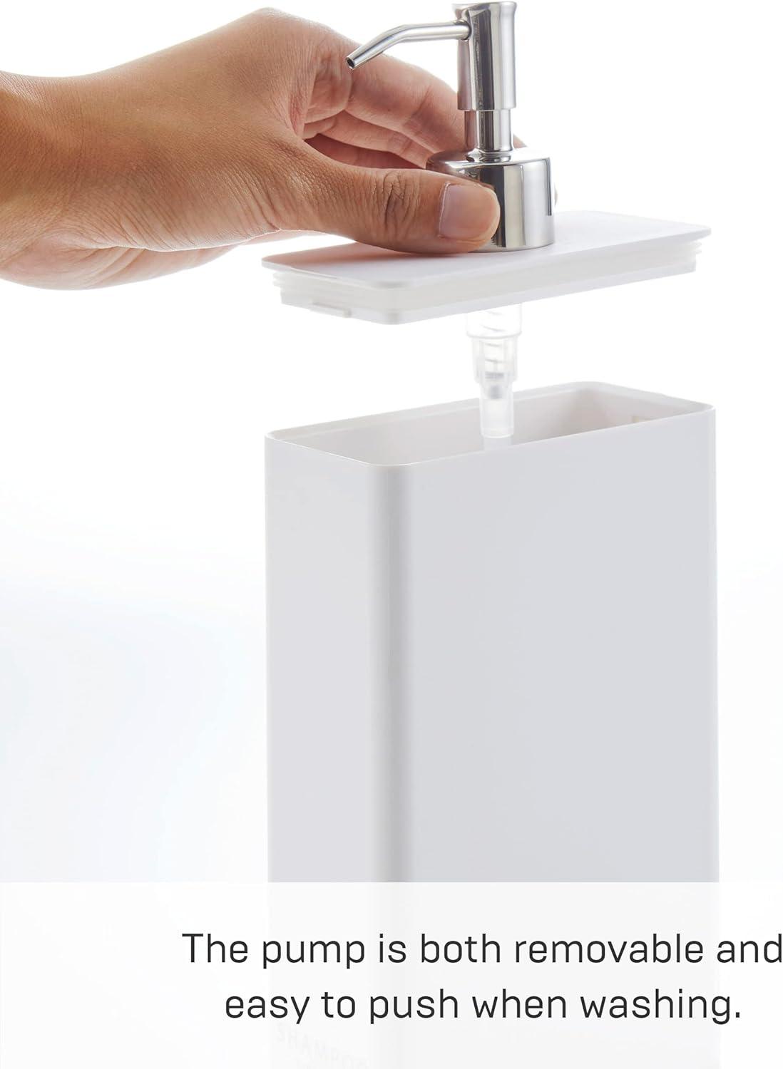 Yamazaki Home Yamazaki Home Dispenser, Contemporary Bottle Pump For Shower, 24 fluid oz., 700 ml