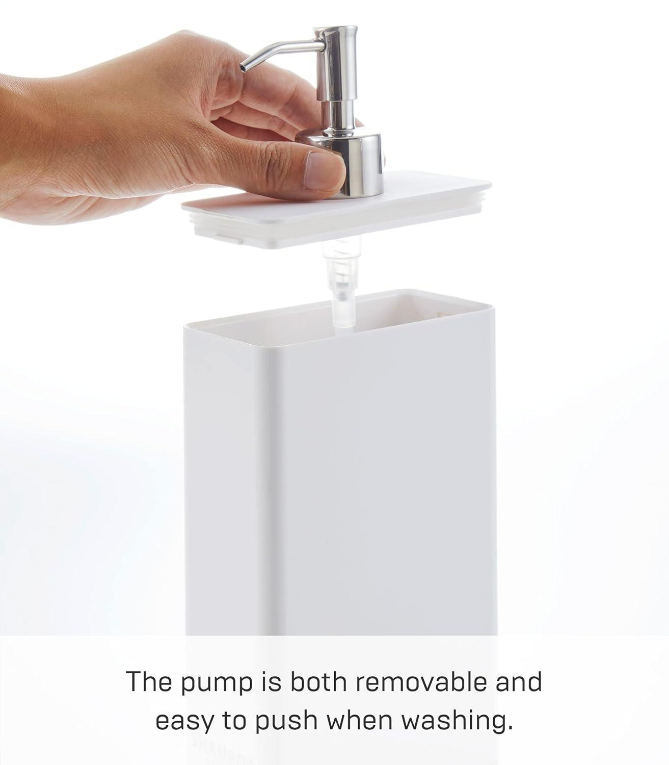Yamazaki Home Yamazaki Home Dispenser, Contemporary Bottle Pump For Shower, 24 fluid oz., 700 ml