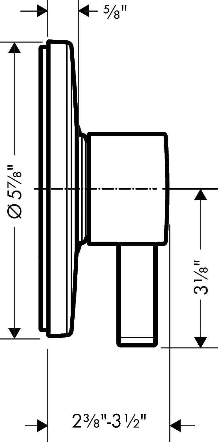 Ecostat S 1-Handle 6-Inch Wide Pressure/Shower Balance Valve Trim Only