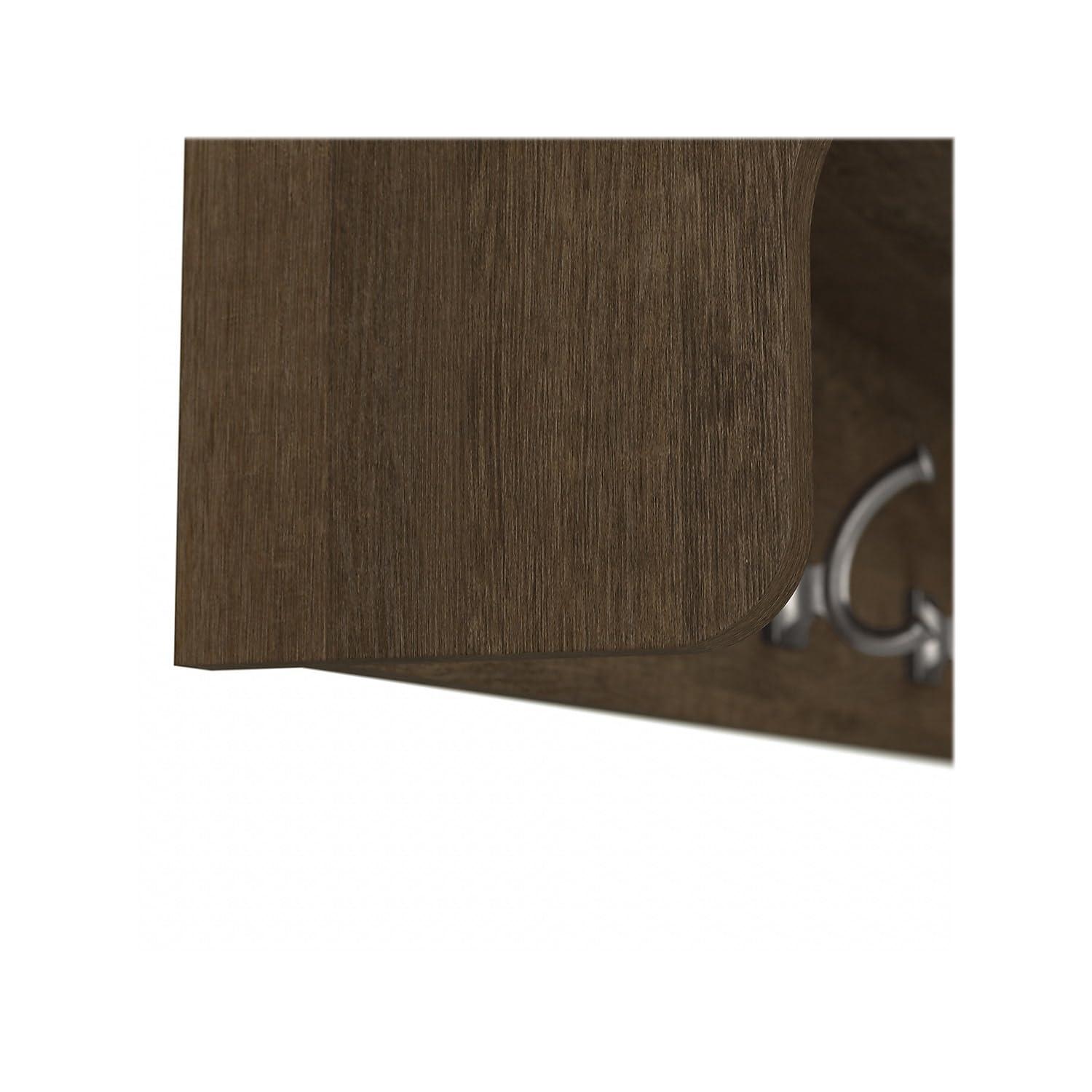 Woodland 40W Wall Mounted Coat Rack in Ash Brown - Engineered Wood