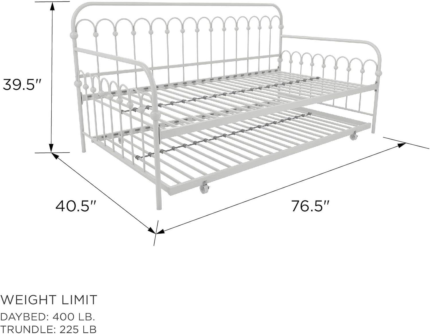 Bright Pop Metal Daybed with Trundle