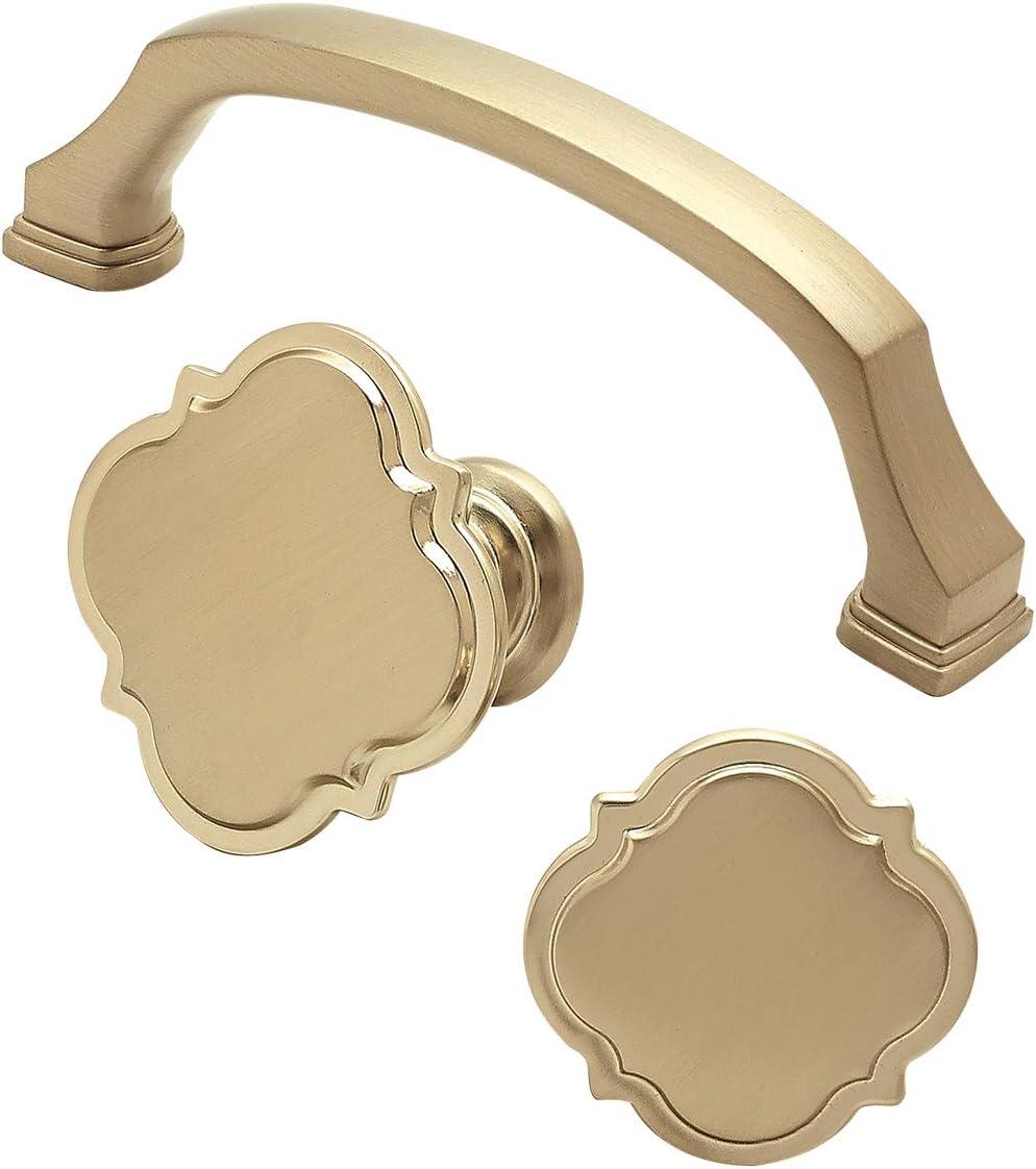 Amerock Revitalize 5-1/16 inch (128mm) Center-to-Center Golden Champagne Cabinet Pull
