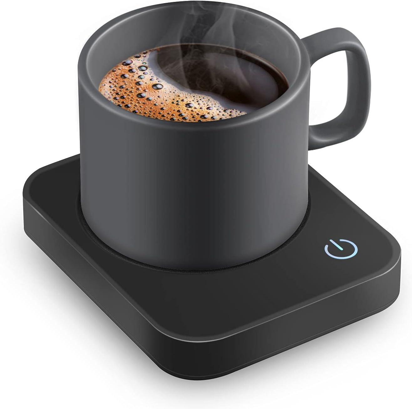 VOBAGA Coffee Mug Warmer for Desk with Auto Shut Off & 3-Temp Settings, Coffee Cup Warmer with Smart Safety Alert Home Office Accessory, Perfect for Coffee, Tea, Milk (No Mug)