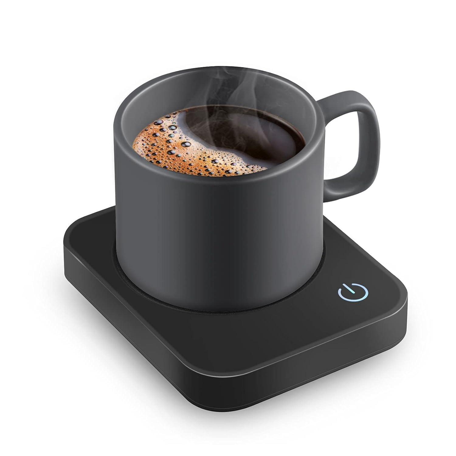 VOBAGA Coffee Mug Warmer for Desk with Auto Shut Off & 3-Temp Settings, Coffee Cup Warmer with Smart Safety Alert Home Office Accessory, Perfect for Coffee, Tea, Milk (No Mug)