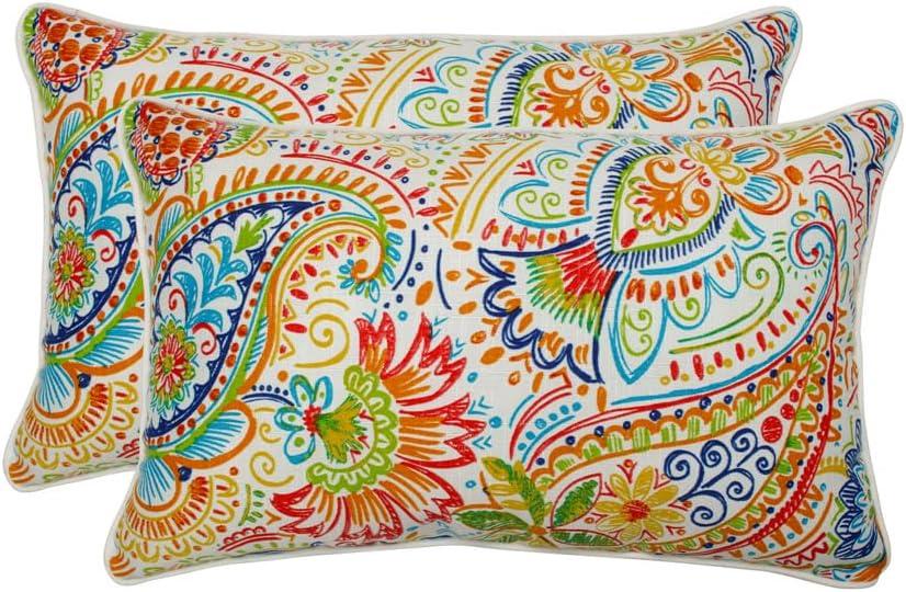 Paisley Indoor/Outdoor Reversible Throw Pillow