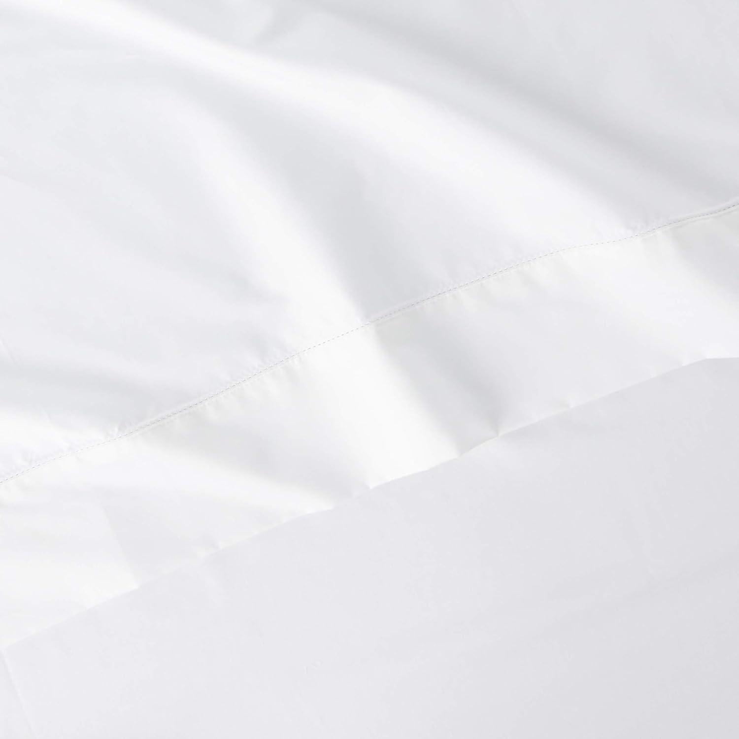 Tribeca Living Egyptian Cotton 800 Thread Count Deep Pocket Bed Sheet Set White Queen Modern & Contemporary, Casual