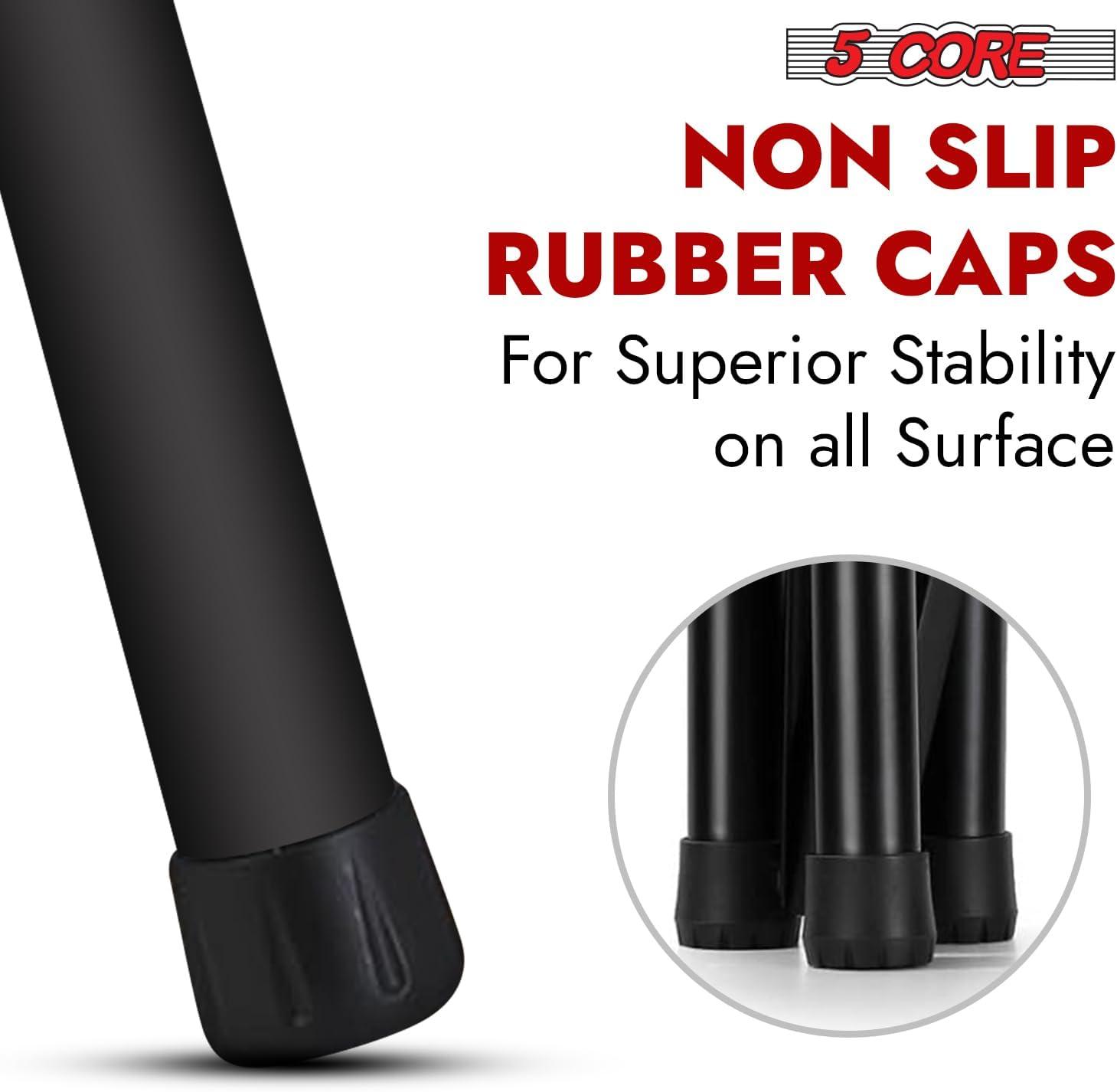 Inbox Zero 5 Core Speaker Stand Tripod Heavy Duty Adjustable Up to 72 Inch DJ Studio Monitor Stands Pole Mount