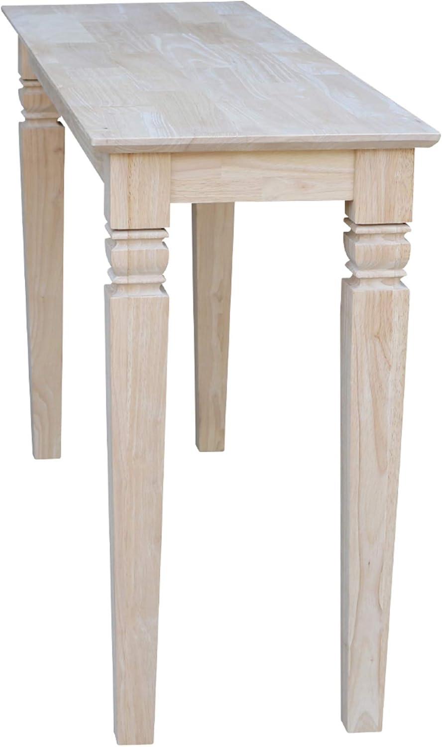 International Concepts Java Console Table : Farmhouse Style, Unfinished Hardwood, Entryway Table, Spot Clean