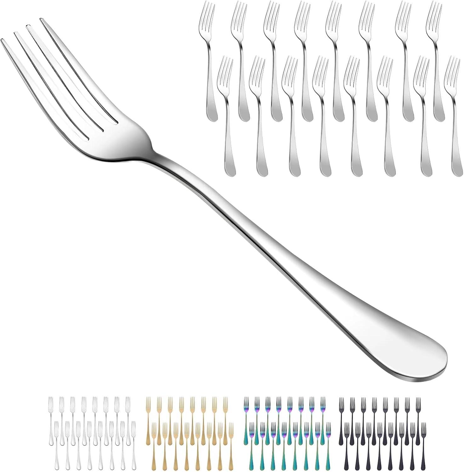 Set of 16 Mirror Finish Stainless Steel Dinner Forks