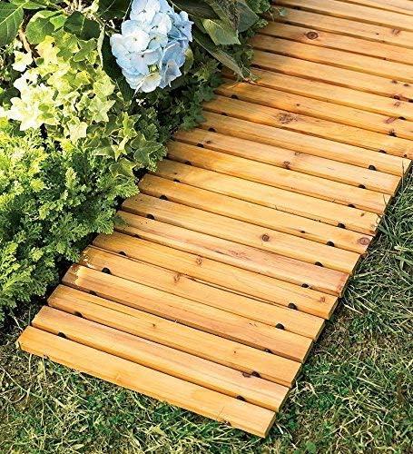 8' Natural Cedar Rollout Garden Pathway