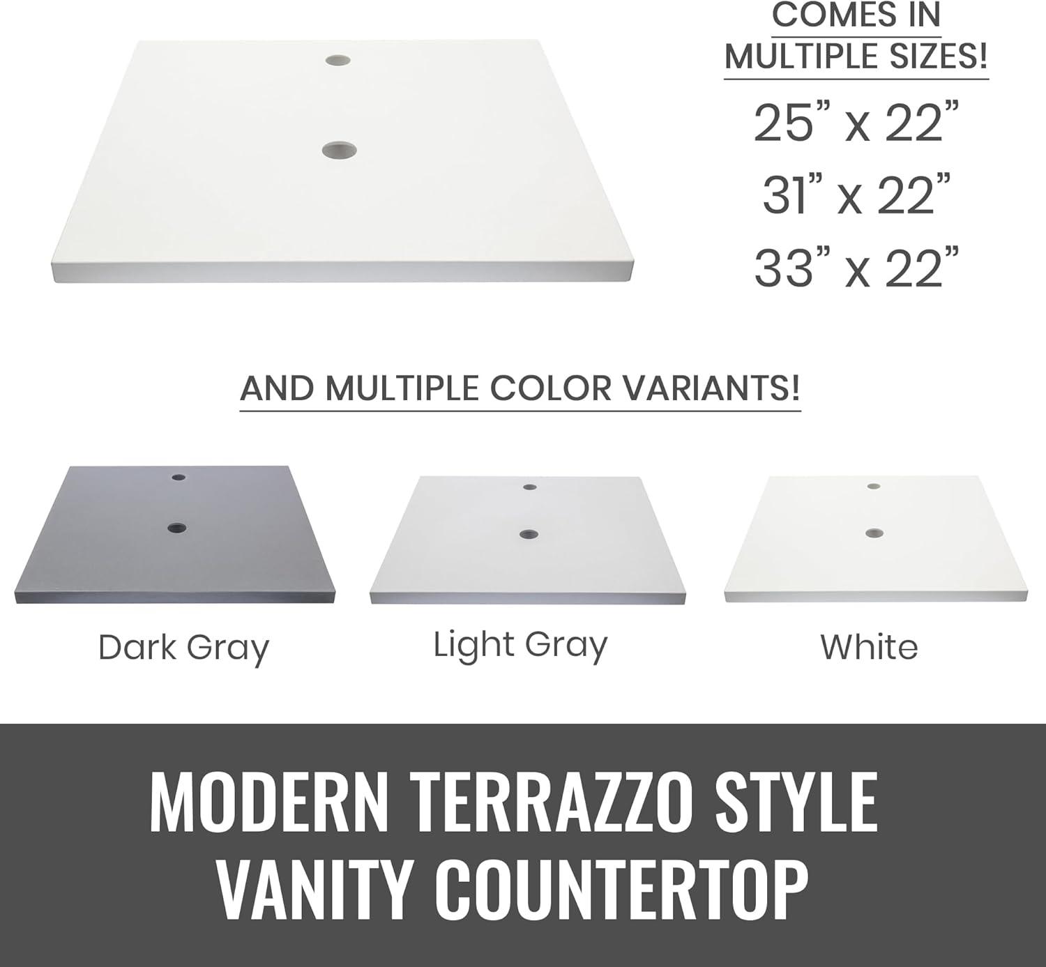 Eden Terrazzo 31'' Stone Single Bathroom Vanity Top