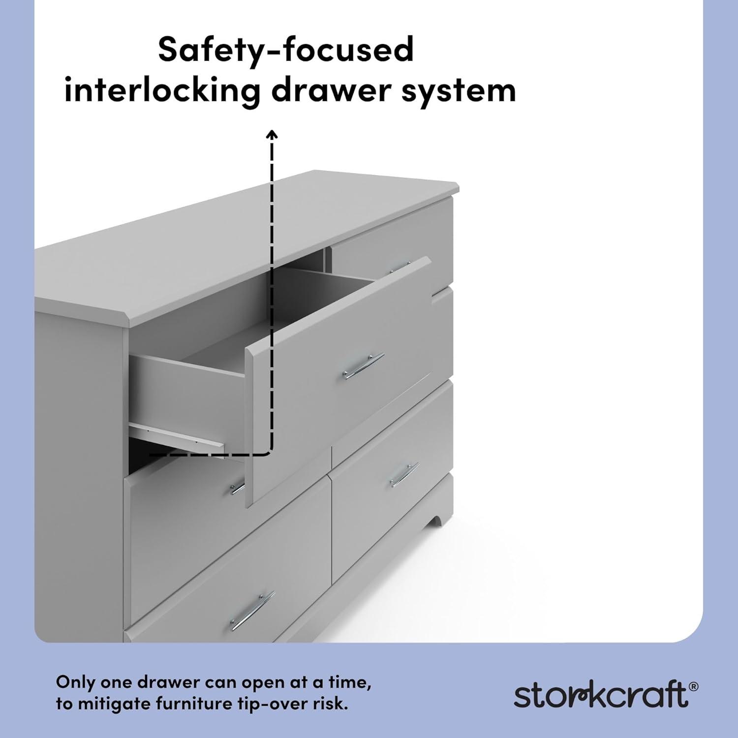 Brookside 6 Drawer Double Dresser
