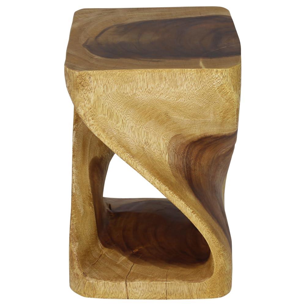 Haussmann® Original Wood Twist Stool 12 X 12 X 18 In High Oak Oil