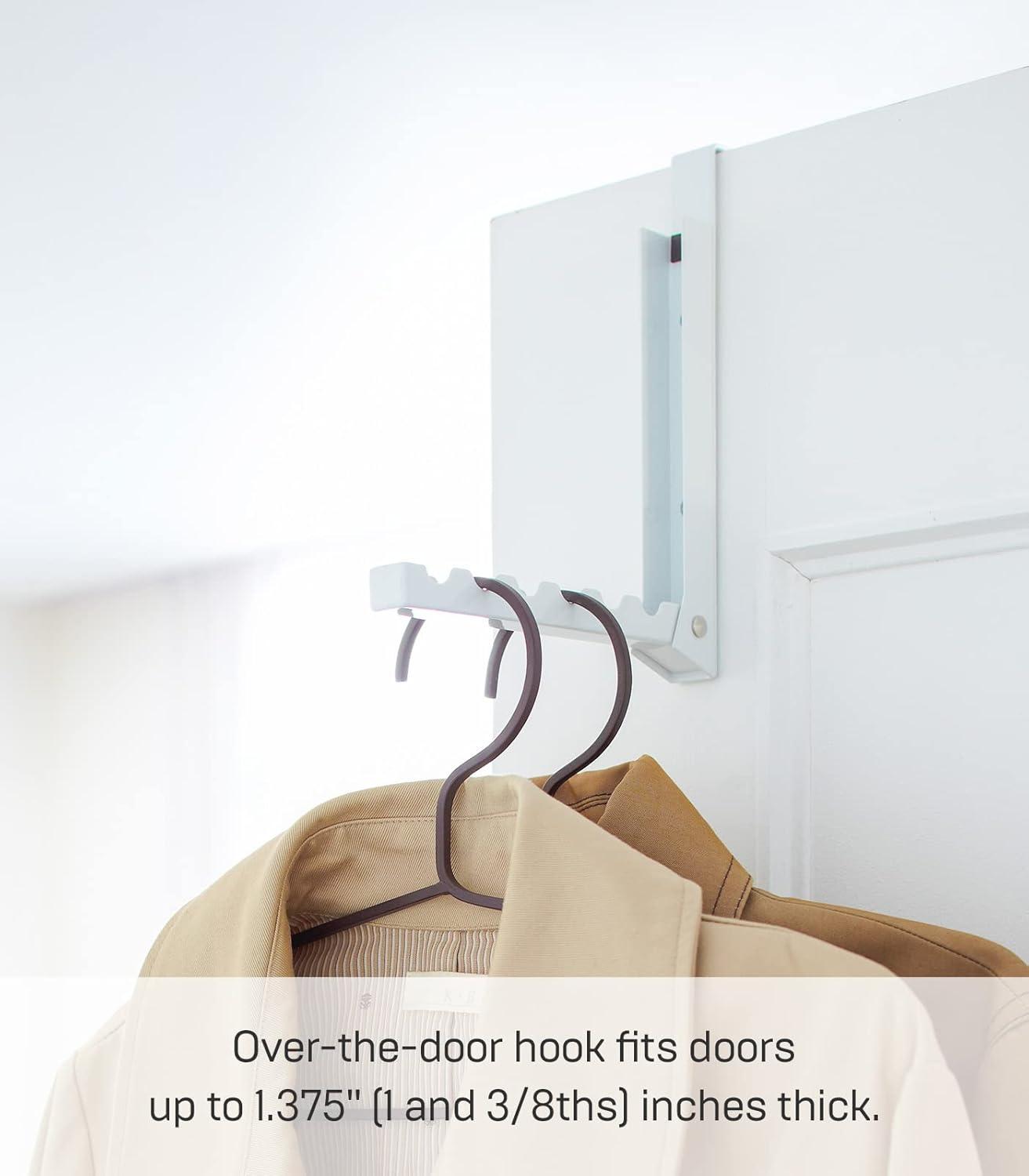 Yamazaki Home Over The Door Hooks - Folding Hanging Coat Rack, Steel, Over-the-Door