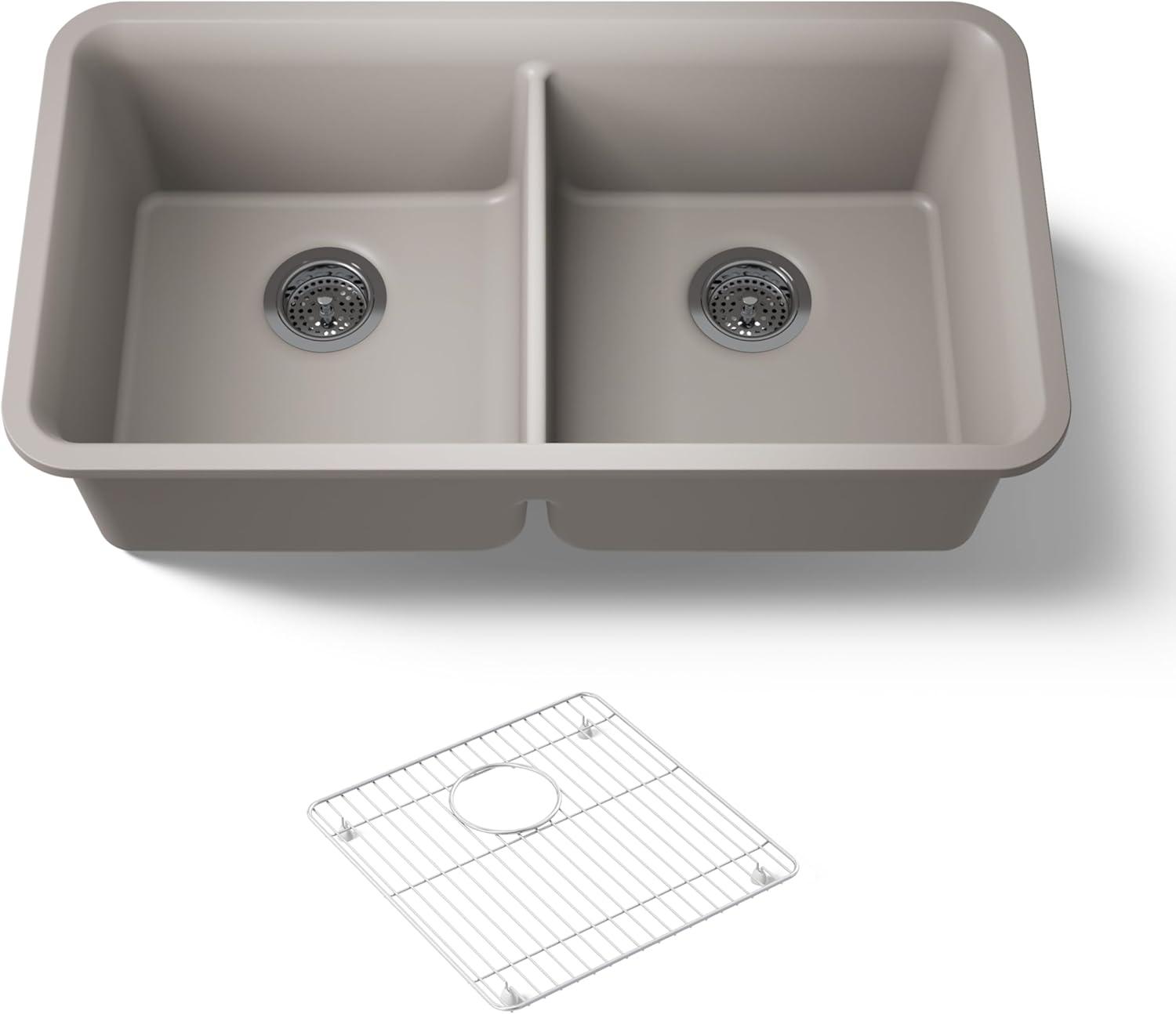 Cairn® 34" L x 18" W Under-Mount Double-Equal Kitchen Sink
