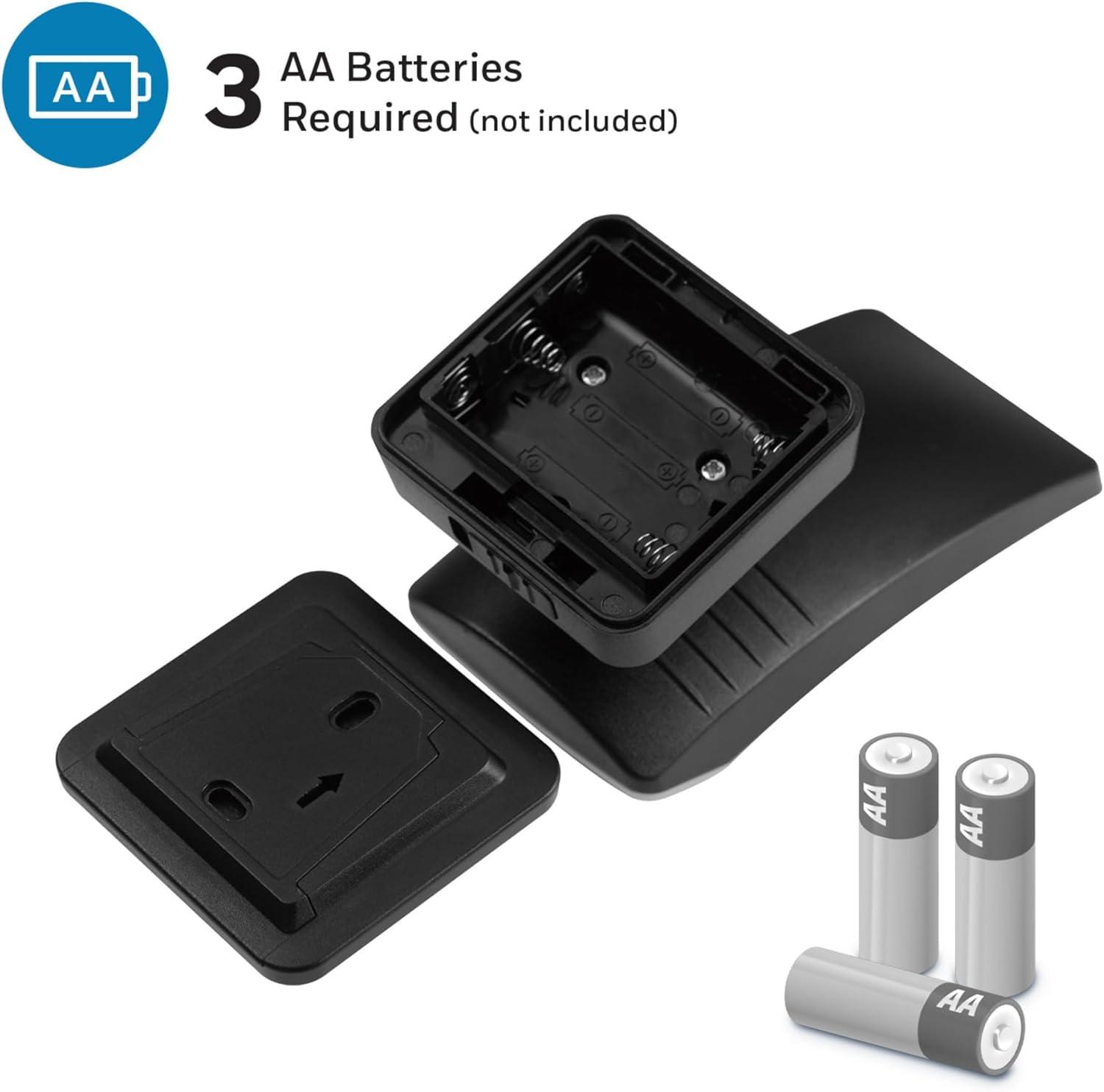 Black and White Rectangular LED Battery Powered Security Flood Light