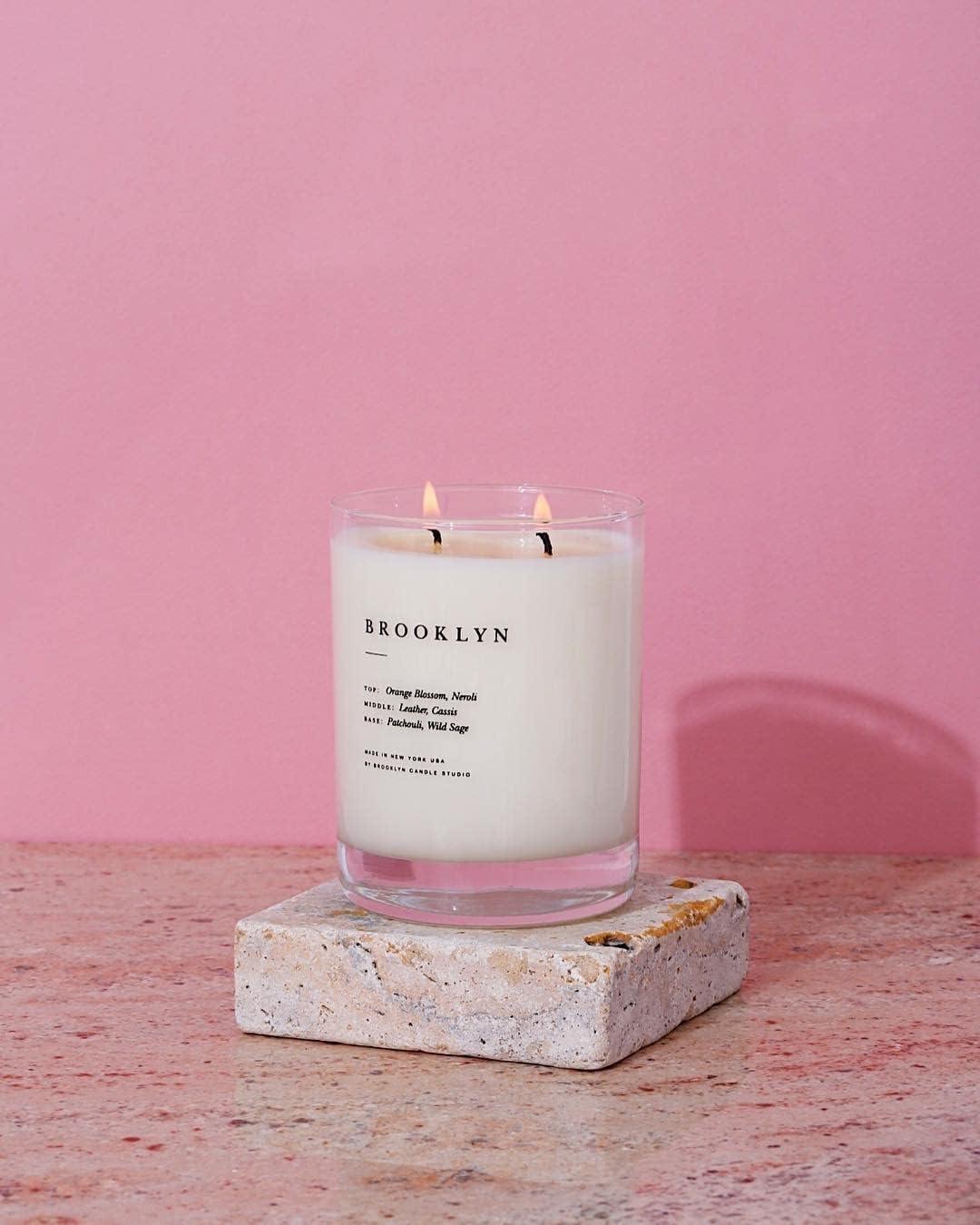 Brooklyn White Double Wick Soy Scented Candle