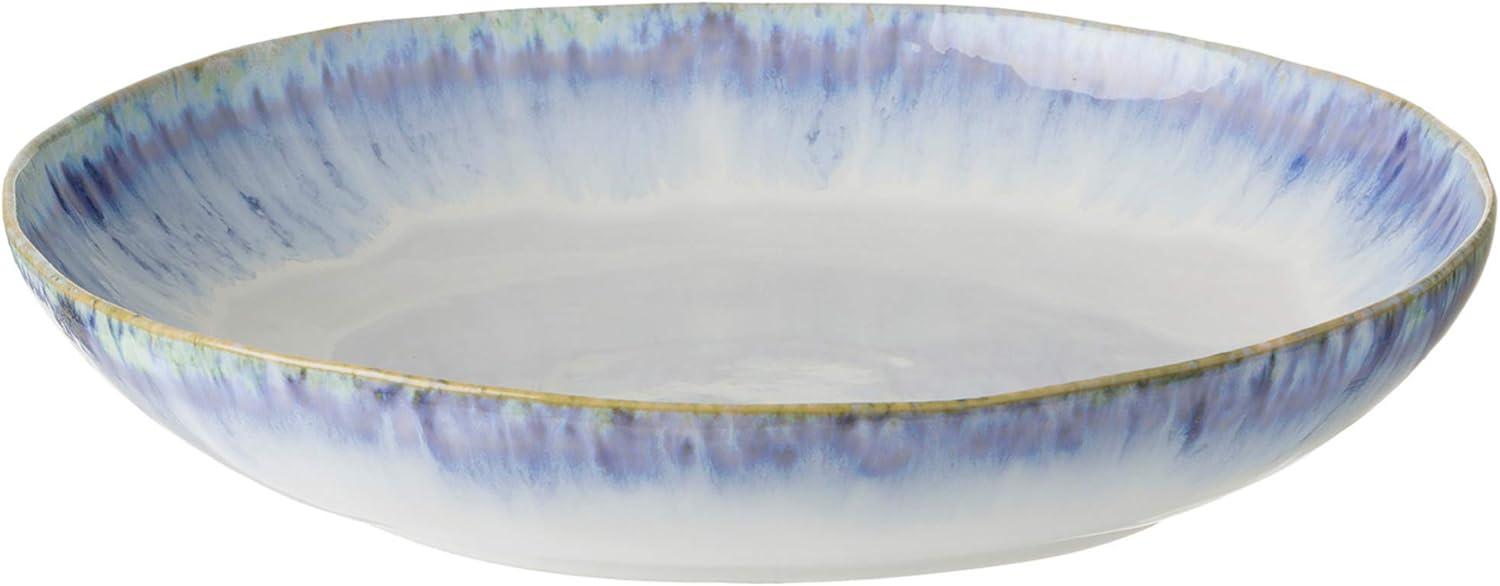 Brisa Blue Ceramic Round Pasta Serving Bowl