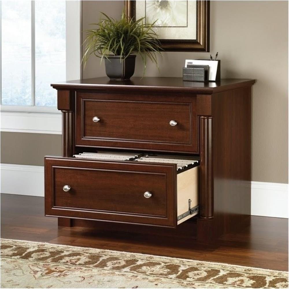 BOWERY HILL 2 Drawers 29.61" Lateral Cherry Engineered Wood Filing Cabinet Easy Assembly Stationary for Home, Office