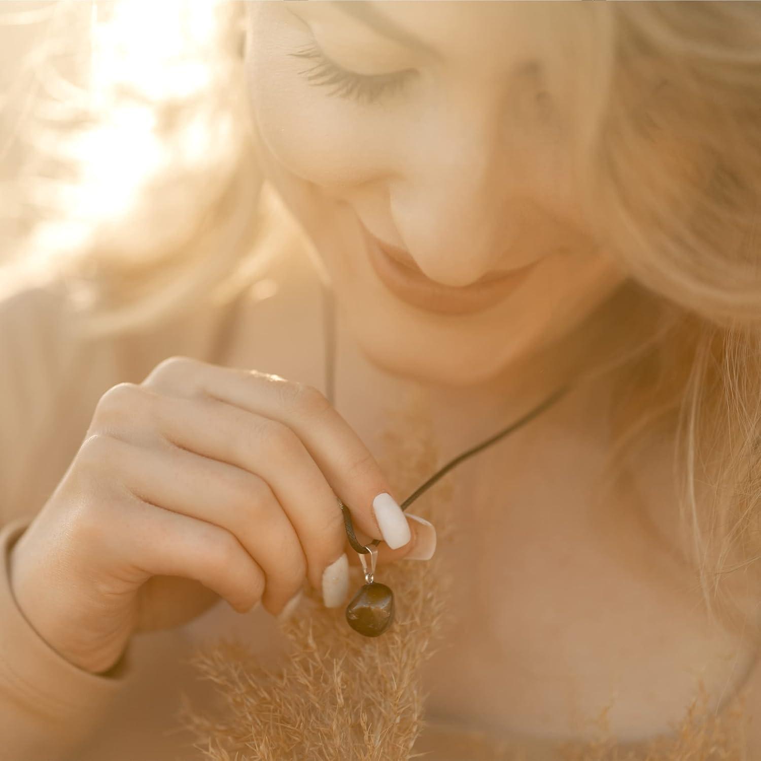 AYANA Garnet Healing Crystal Pendant Necklace - Stone of Passion & Creativity - Birthstone Jewelry - Perfect Small Crystal Gifts for Women