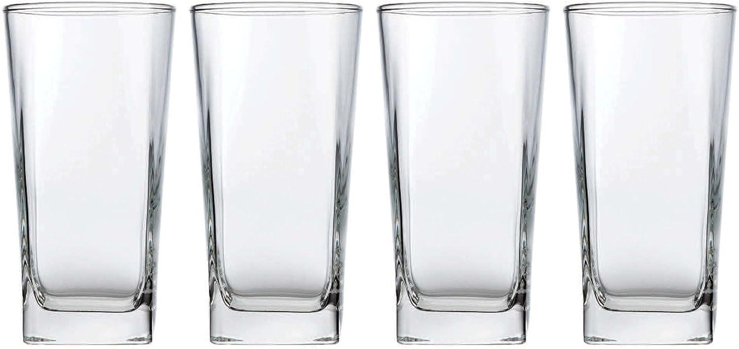 Evo 17 Oz Square Highball Glasses Set of 4