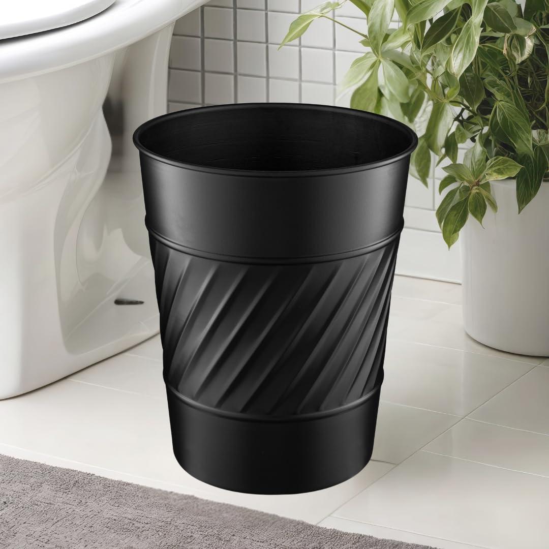 Monarch Abode Geometric Embossed Metal 1.7 Gallon Waste Basket