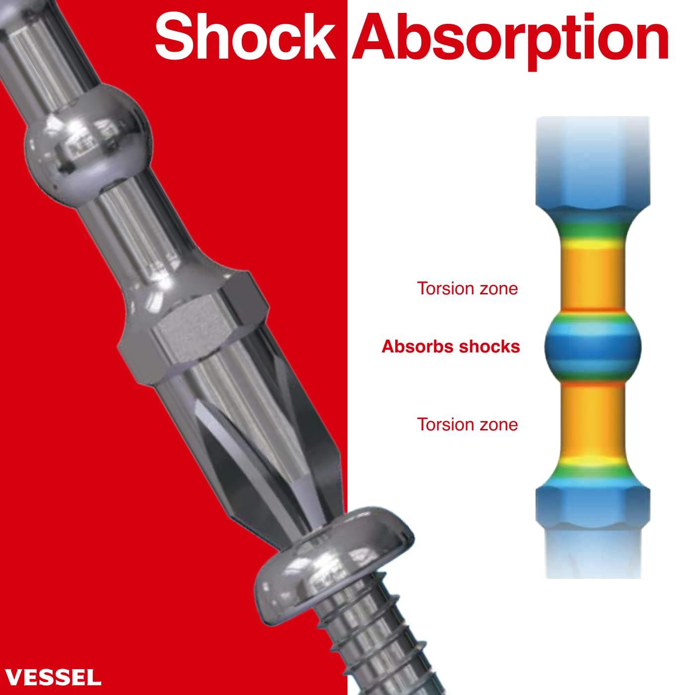 Vesseltools IB31P02U Vessel Impact Ball Torsion Bit 30+1 Pc. Set In Slide Case No.ib31p02u