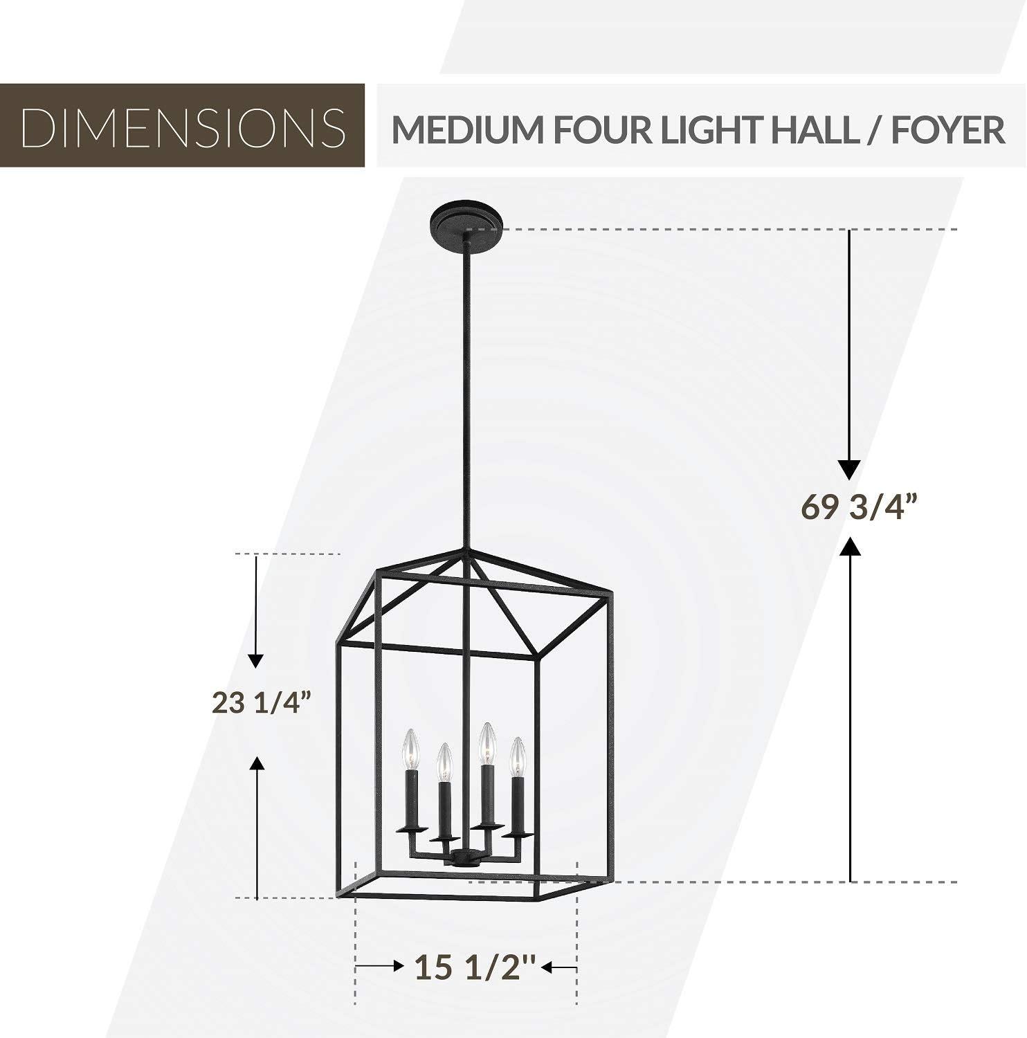 Perryton Blacksmith 23.25" Four-Light Indoor/Outdoor Pendant