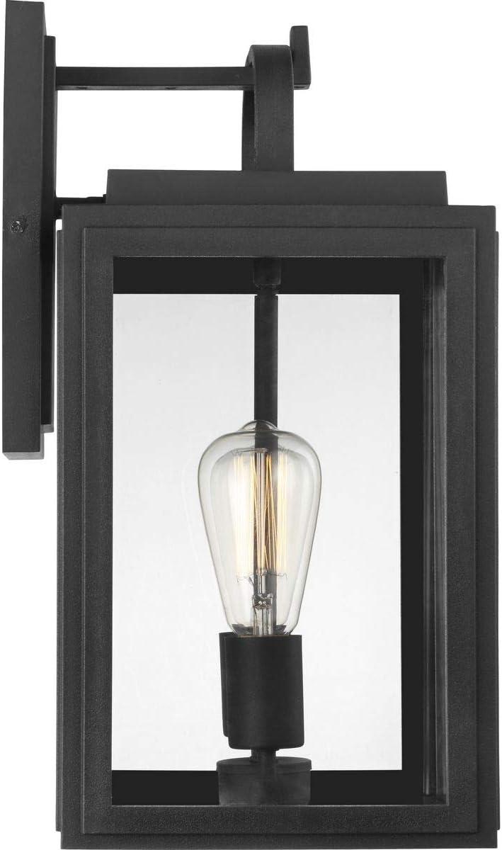 Progress Lighting Grandbury 2-Light Outdoor Hanging Lantern in Black, Clear Glass Panels, DURASHIELD Material