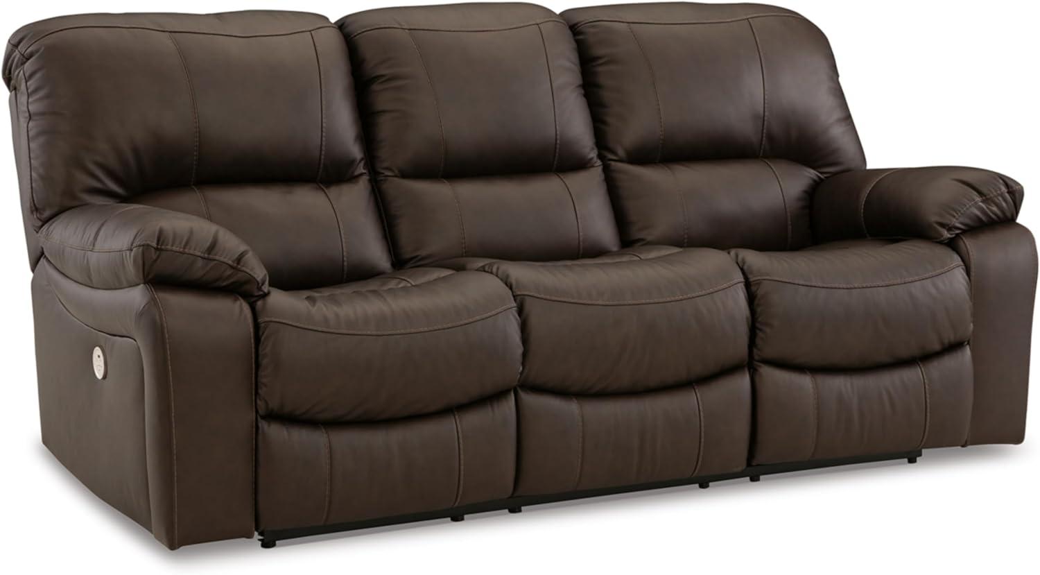 88" Leather Match Pillow top Arm Reclining Sofa