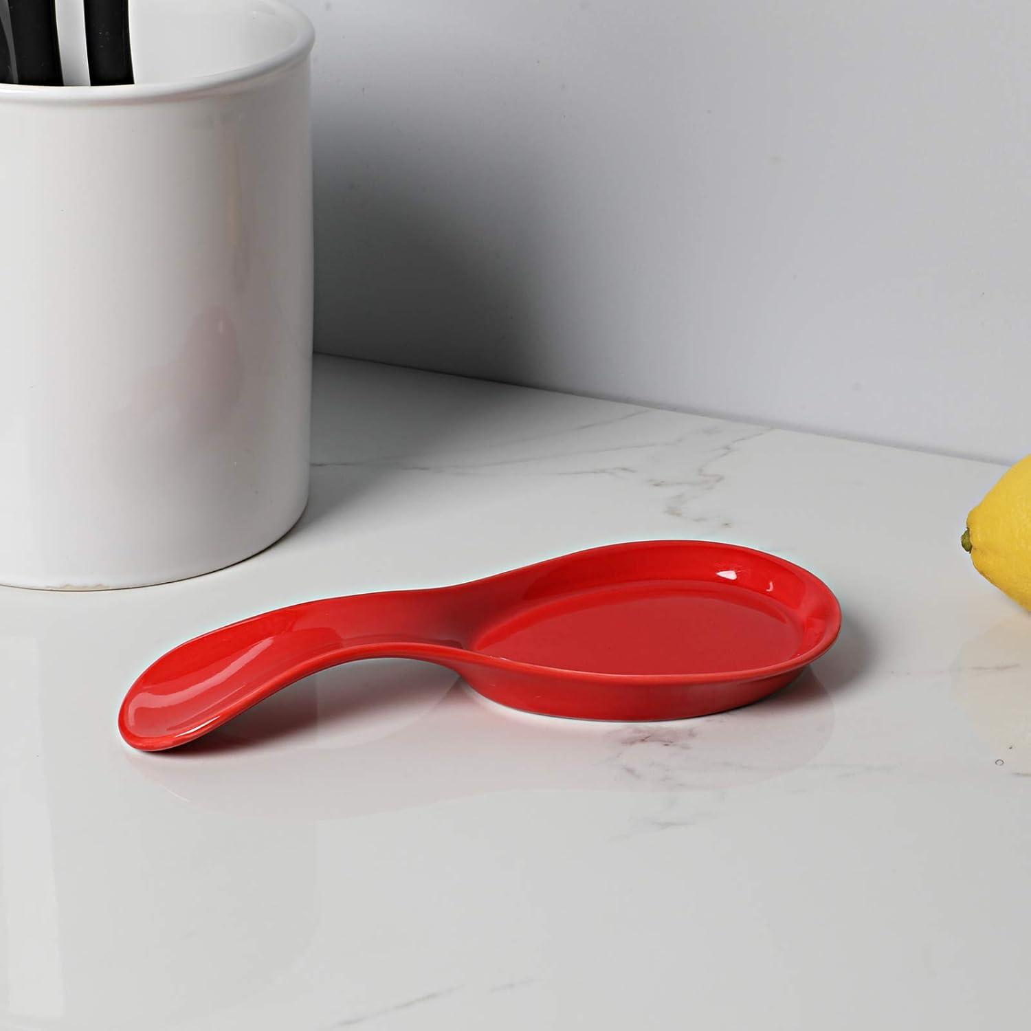 Red Barrel Studio® Newmont Ceramic / Porcelain Oval Spoon Rest
