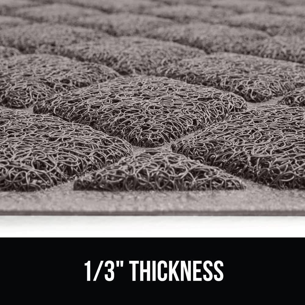 GORILLA GRIP Cat Litter Mat, Water Resistant, Traps Mess, Easy Clean, 24 x 17, Gray